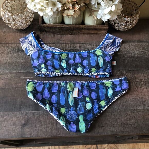 Maaji Blue Multi-Pattern Bikini Set - Picture 5 of 6